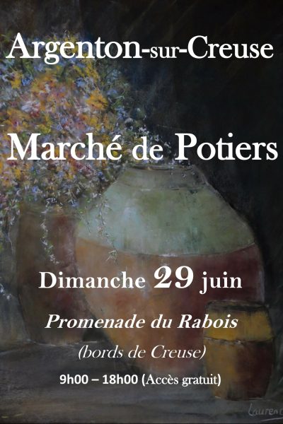 2025-AFFICHE-MARCHÉ DE POTIERS-ARGENTON SUR CREUSE